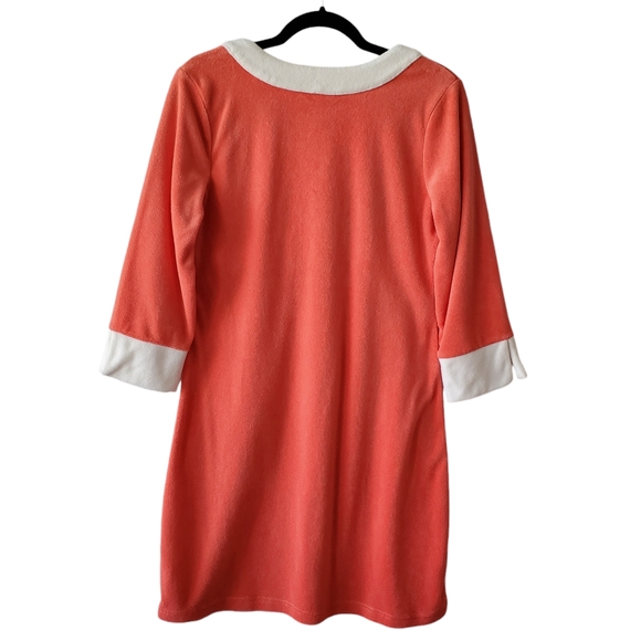 RARE Lilly Pulitzer Terrycloth Dress Medium Swim Coverup Tangerine White‎ Beach - Picture 2 of 12